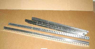 Appraisal: Meccano a quantity of late zinc angle girders - in