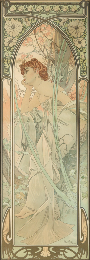 Appraisal: ALPHONSE MUCHA - TIMES OF THE DAY REVERIE DU SOIR