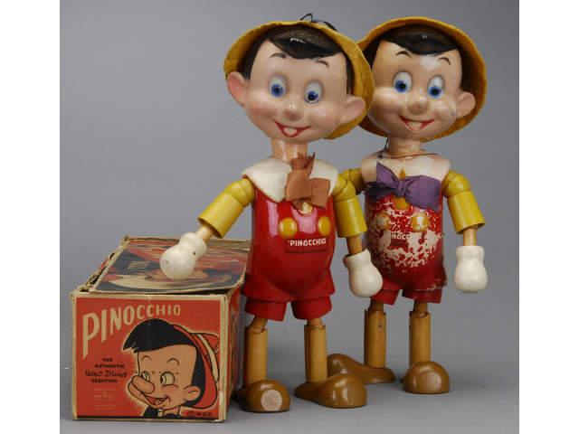 Appraisal: Lot Two Ideal Pinocchio Dolls America ca all composition and