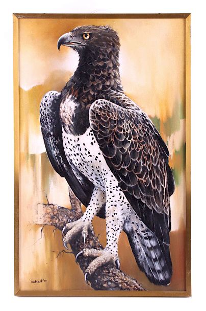 Appraisal: Original Marshall Eagle Oil Painting by Richart This is an