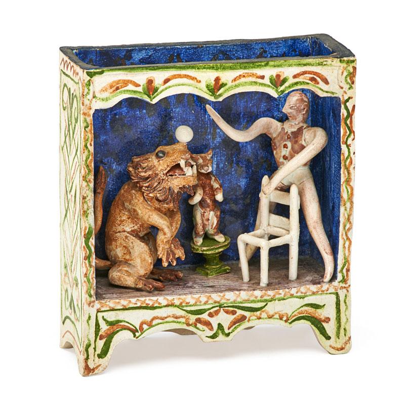 Appraisal: CARL WALTERS Glazed faience shadow box CARL WALTERS - Glazed