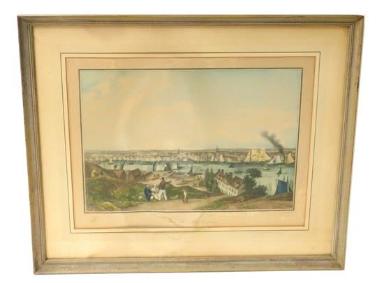 Appraisal: After Ambroise L Garneray French - Vue de Baltimore aquatint