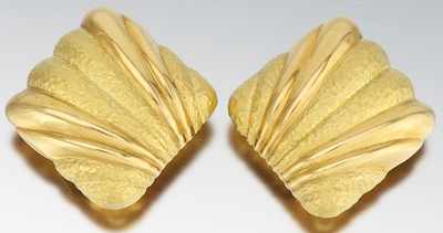 Appraisal: A Pair of k Gold Earrings k yellow gold earrings