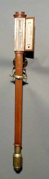 Appraisal: Mahogany and brass gimbaled barometer l