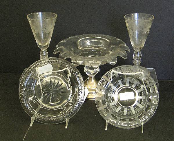 Appraisal: An assembled grouping of glass late th early th century