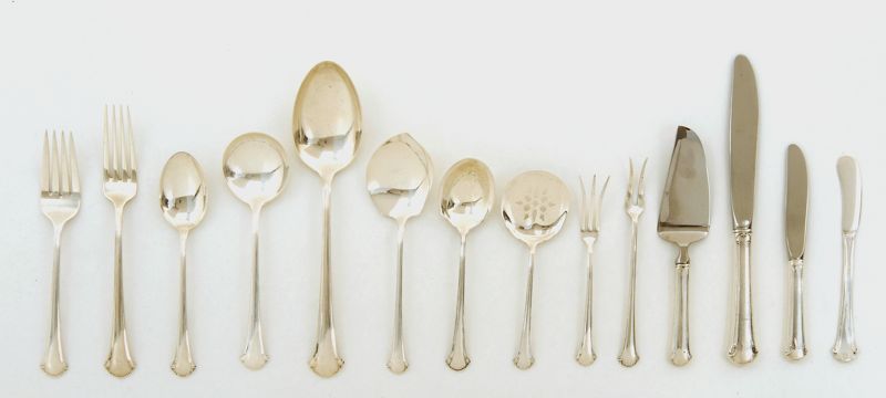 Appraisal: CASED TOWLE STERLING SILVER PARTIAL FLATWARE SERVICE In the Chippendale