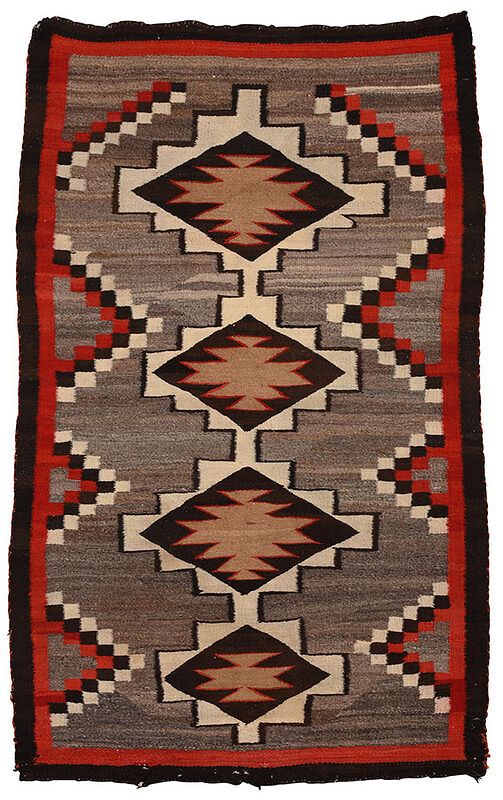 Appraisal: Early Regional Navajo Weaving early to mid th century natural