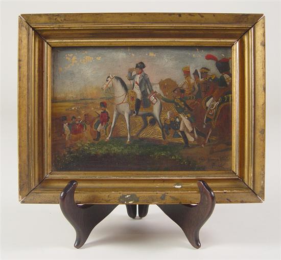 Appraisal: Major Harner Vernot Oil on canvas Painting of Napoleon and