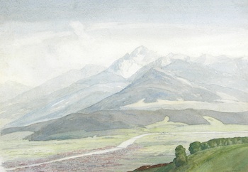 Appraisal: John Thorburn McGaw British th Century Panoramic landscape Watercolor on