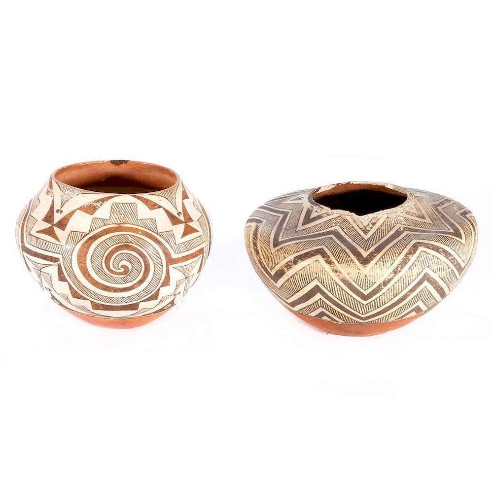 Appraisal: Two Acoma Jars Diameter and in