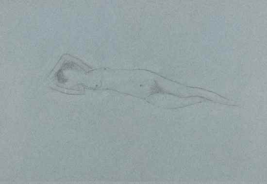 Appraisal: Craigie Aitchison - Reclining Nude pencil on paper x mm