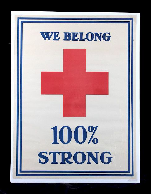 Appraisal: WWI Red Cross Percent Strong Poster c This is an