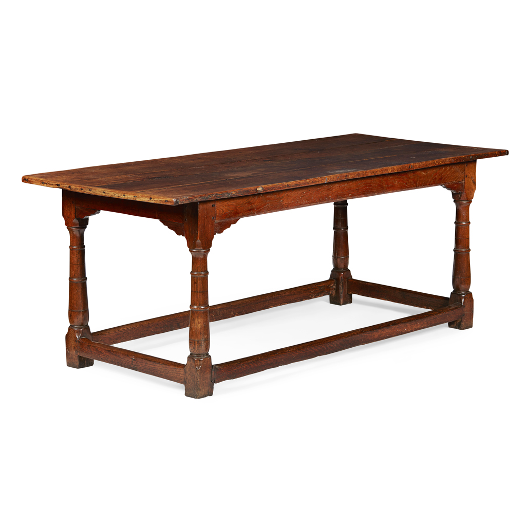 Appraisal: GEORGE I OAK REFECTORY TABLE EARLY TH CENTURY the four