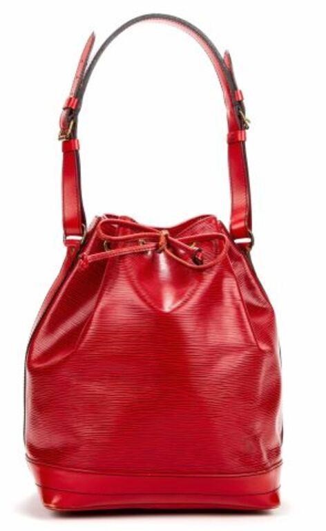 Appraisal: Louis Vuitton Noe GM bucket bag in red Epi leather