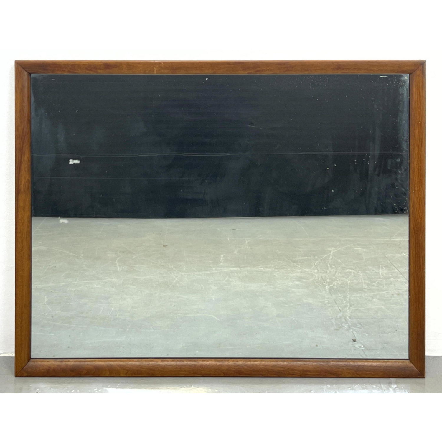 Appraisal: Walnut Frame Wall Mirror Modern Dimensions H inches W inches