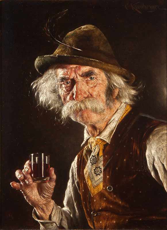 Appraisal: Carl Kronberger - Austrian Portrait of a Man Holding a