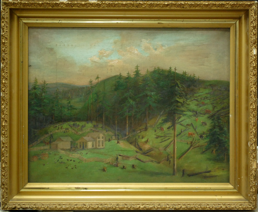 Appraisal: AMERICAN SCHOOL PRIMITIVE OIL ON CANVAS late th early th