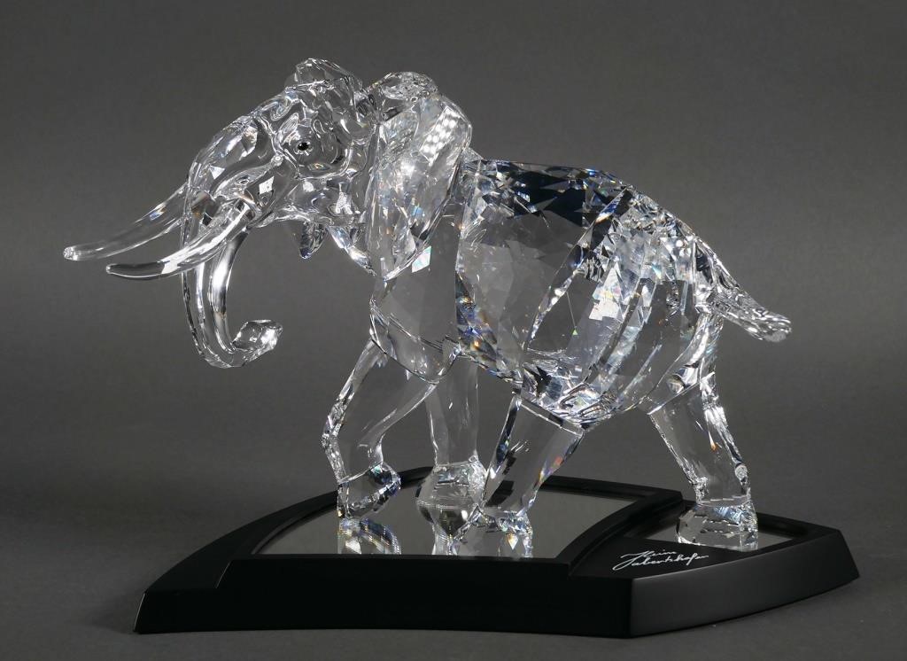 Appraisal: Swarovski crystal elephant limited edition Case Swarovski gloves cleaning cloth