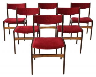 Appraisal: DANISH MID-CENTURY MODERN DINING CHAIRS lot of Danish mid-century modern