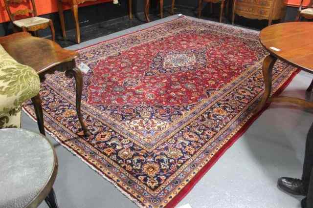 Appraisal: Vintage Roomsize Oriental Carpet - Heriz Style From a Larchmont