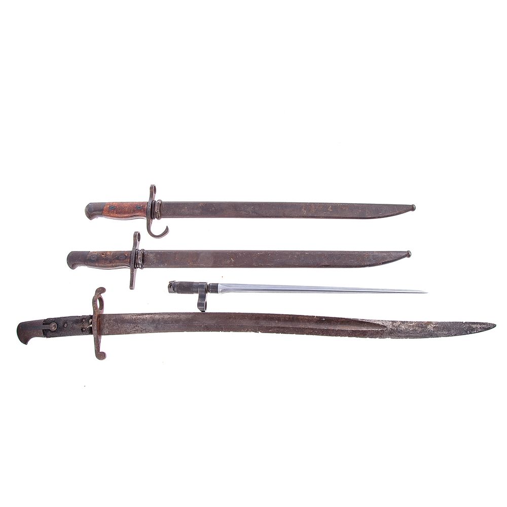 Appraisal: Assorted Bayonets Mosin style stick bayonet Japanese Arisaka Kaneshiro Sakuganki