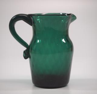 Appraisal: Pattern An early th century pattern-molded glass creamer Midwestern possibly