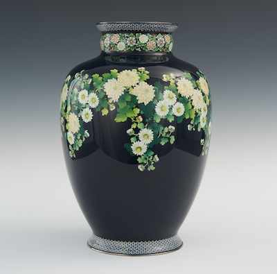 Appraisal: A Monumental Cloisonne Vase With Mark of Ando Jubei Meiji