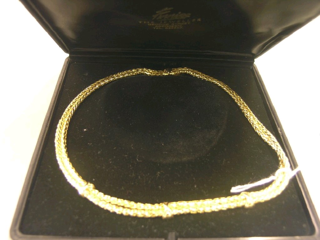 Appraisal: A modern ct gold necklace grams in original retailer's case