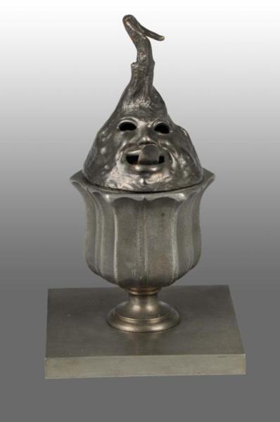 Appraisal: Art Nouveau Inkwell with Grotesque Figure Head Description Circa early