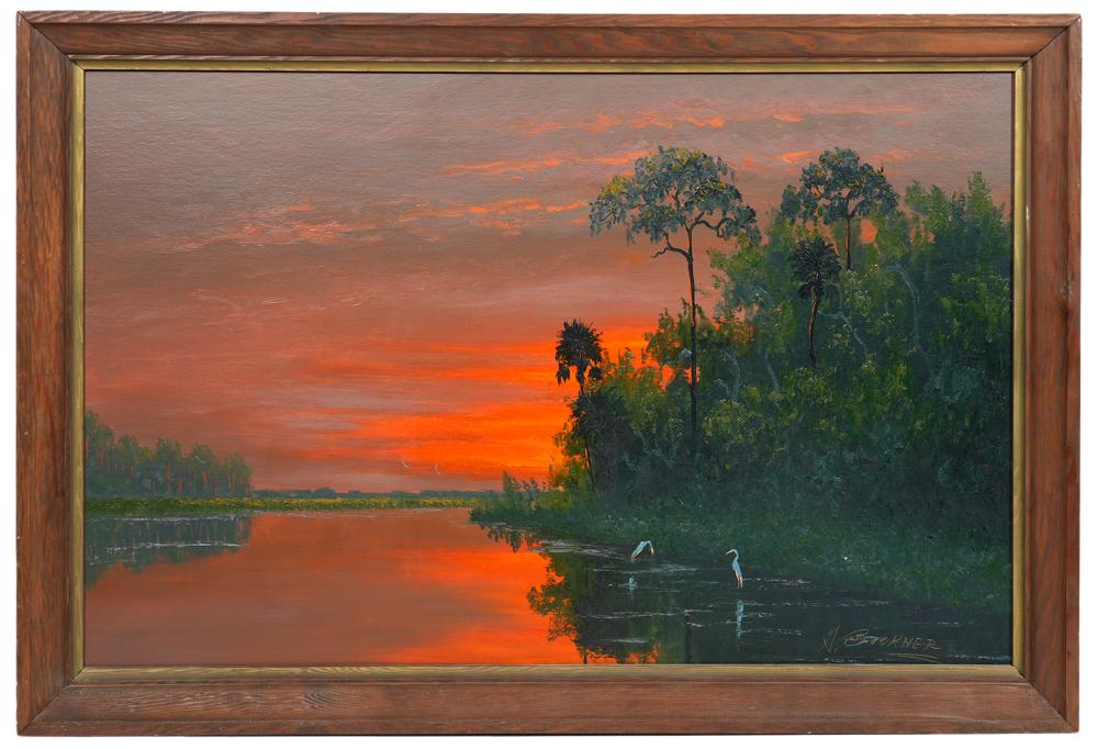 Appraisal: GEORGE BUCKNER HIGHWAYMAN OIL ON BOARDGeorge Buckner American - Florida