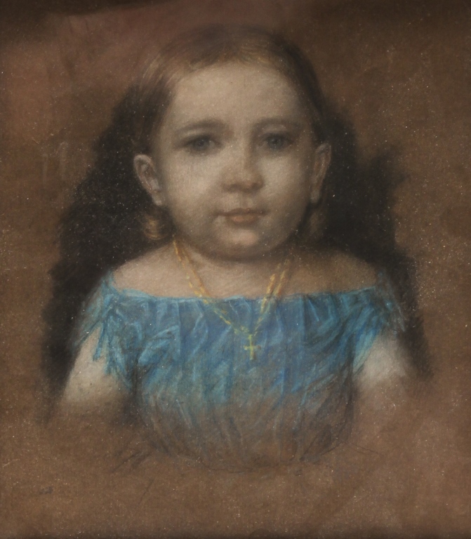 Appraisal: PASTEL PORTRAIT OF A YOUNG GIRL American school dated Nicely