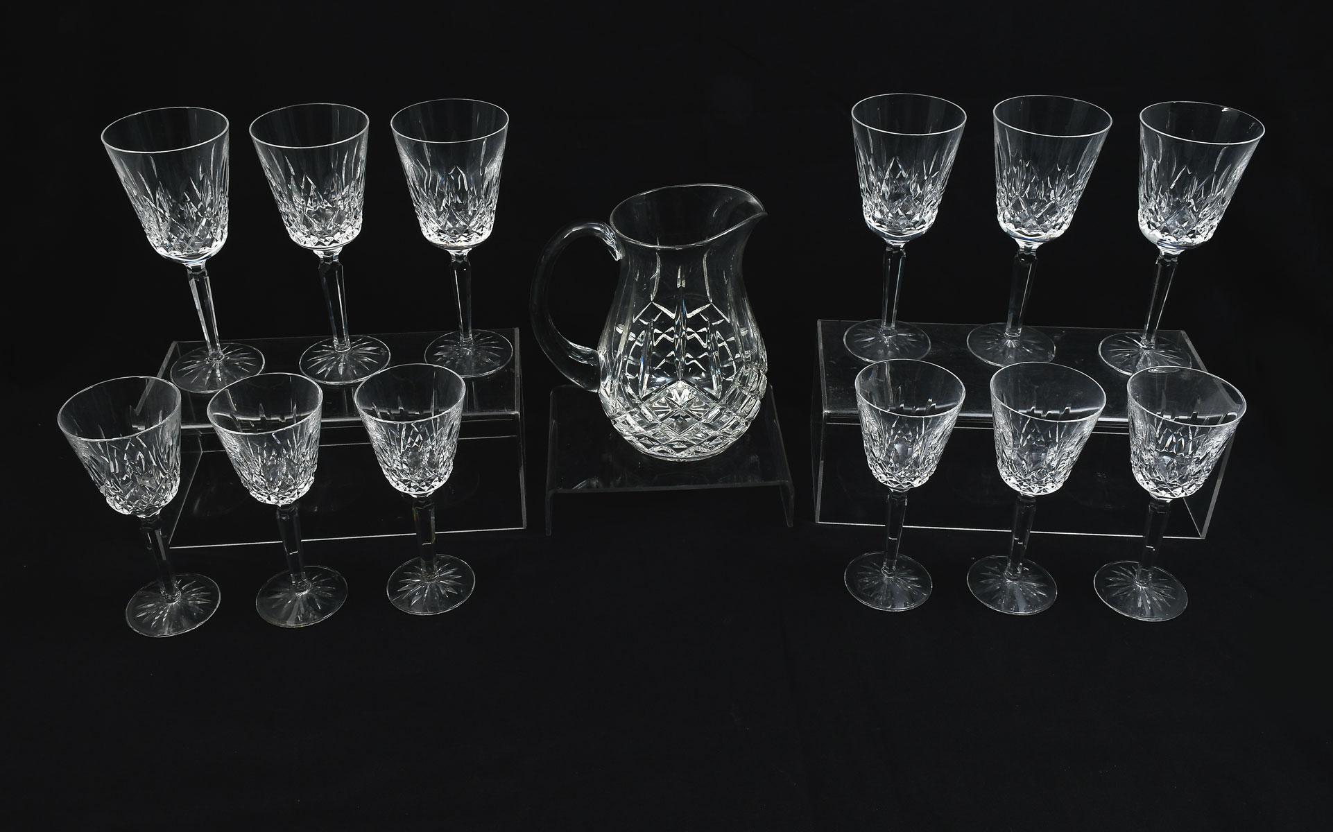 Appraisal: PIECE WATERFORD LISMORE GLASSES PITCHER The Lismore collection was designed