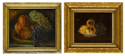 Appraisal: American School th century two still life paintings of fruit