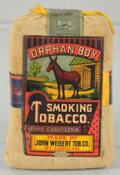 Appraisal: Orphan Boy Cloth Tobacco Pouch Full with unbroken stamp Light