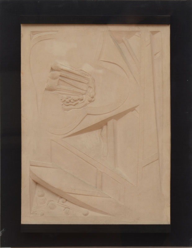 Appraisal: JOSEPH CSAKY - THE FLOWER Plaster bas-relief incised with initials