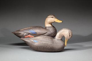 Appraisal: Black Duck Pair James Corb Reed - Chincoteague VA c