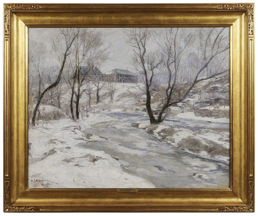 Appraisal: Antonio Pietro Martino Pennsylvania California - A Frozen Creek signed