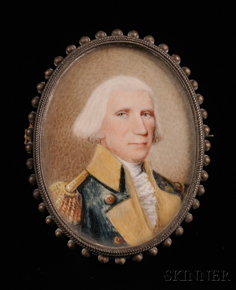 Appraisal: Portrait Miniature of a Revolutionary War Era Military Officer American