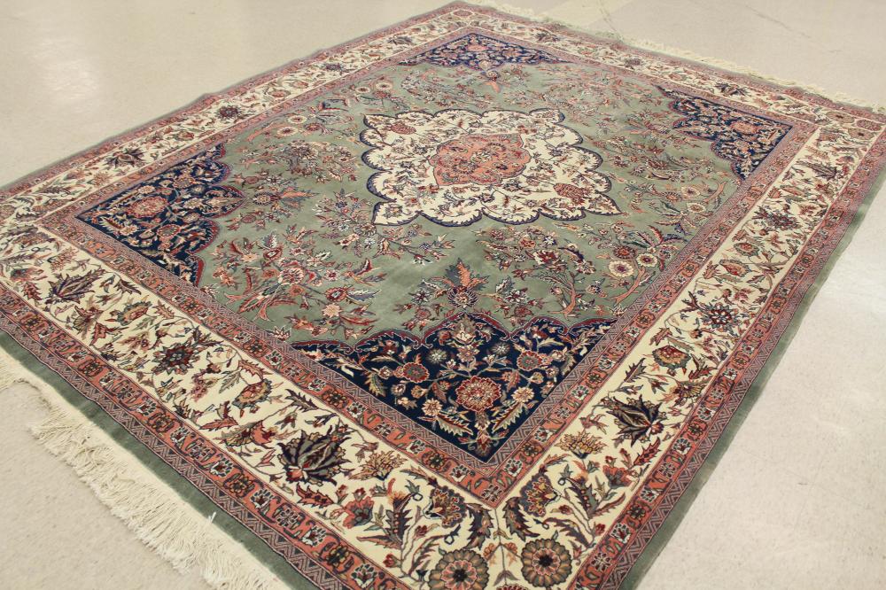 Appraisal: HAND KNOTTED ORIENTAL CARPET Indo Persian floral and central floral