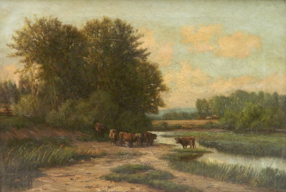 Appraisal: th c American School oil th c American School- Landscape