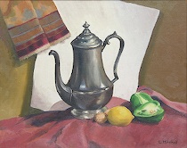 Appraisal: Lisa Mitchell American Contemporary Still life with a pitcher Oil