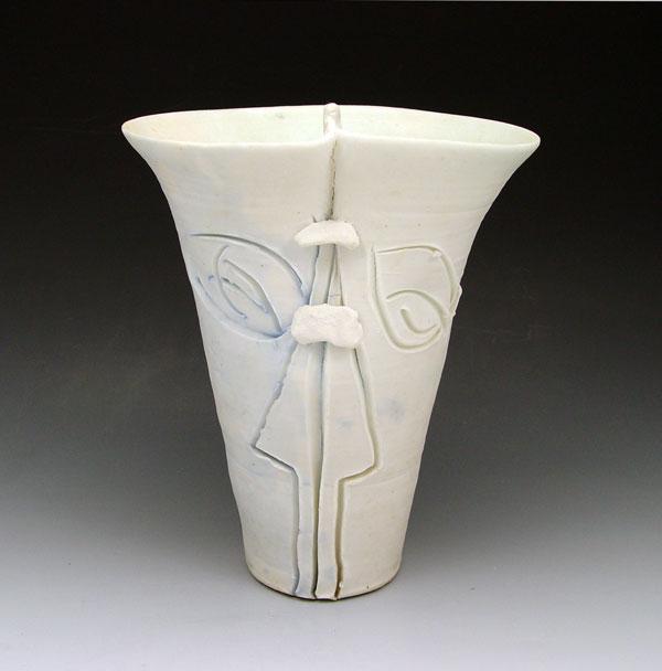 Appraisal: STAFFEL Rudolph American Porcelain ''Light Gatherer'' Vase flaring body with