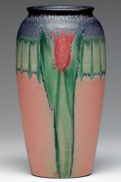 Appraisal: ROOKWOOD Tall Decorated Matt vase painted by Elizabeth Lincoln with