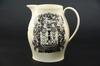 Appraisal: LIVERPOOL MASONIC PITCHER - Classic Form Liverpool Pitcher decorated with