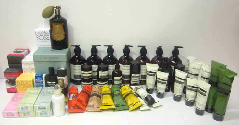 Appraisal: A LARGE SELECTION OF AESOP TOILETRIES SOAPS AND PERFUMES A