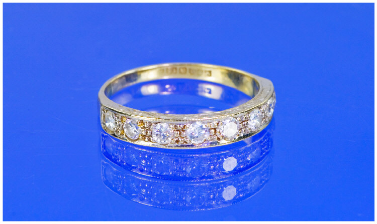 Appraisal: ct Gold Diamond Eternity Ring Set With Eight Round Brilliant