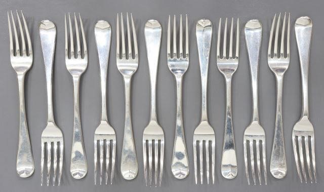 Appraisal: lot of English George III sterling silver table forks Paul