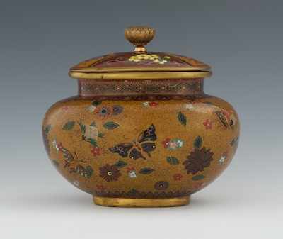 Appraisal: A Cloisonne Covered Incense Jar In the Style of Namikawa