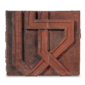 Appraisal: A Terra Cotta Block Designed by Daniel A Jones for