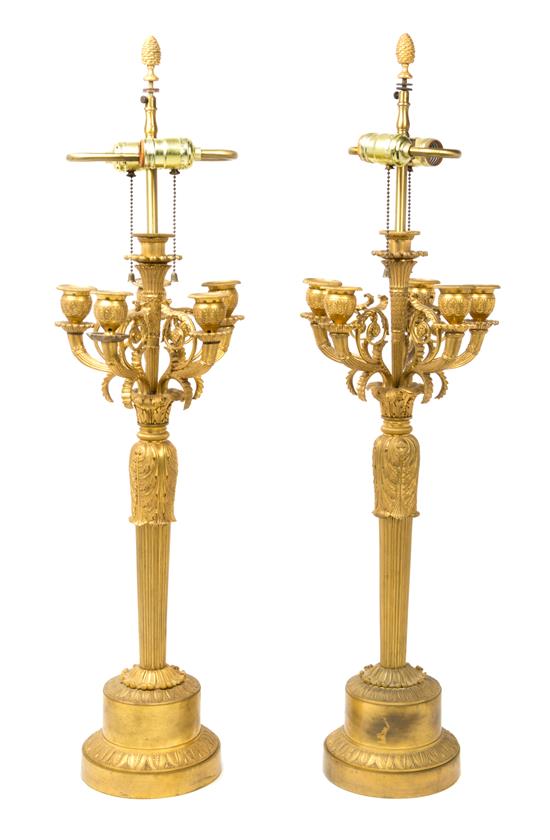 Appraisal: Sale Lot A Pair of Louis Philippe Style Gilt Bronze